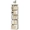 Libreria Girevole EUGAD 360° - Scaffale Multistrati Bianco 40x40x129cm Per Libri E Oggetti - Foto 4