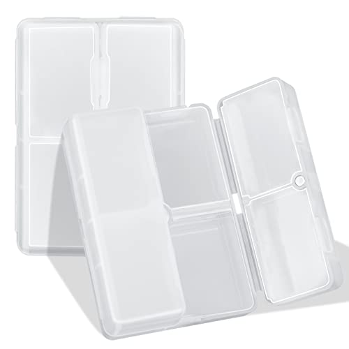 Image of FYY Travel Pill Organizer,7 Compartments Small Pill Box Medicine Case-Clear