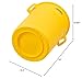 Global Industrial Commercial Round Trash Can, 20 Gallon Capacity, Plastic Garbage Can, Indoor and Outdoor Utility Trash Can, Yellow, 19