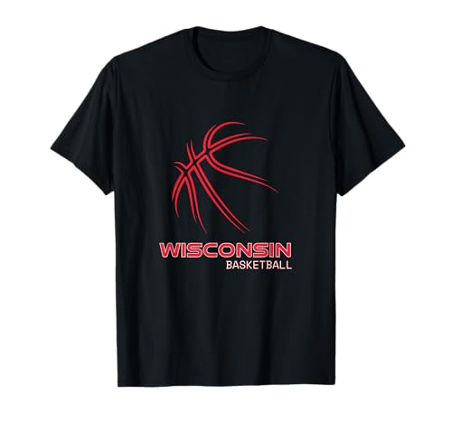 Baloncesto WI Love The Badger State Souvenir Wisconsin Hoops Camiseta