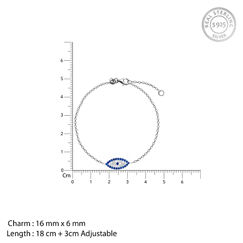 GIVA 925 Sterling Silver Blue Evil Eye Bracelet | Gifts for Women & Girls | With Certificate of Authenticity and 925… - Image 4