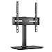Utopia Home Universal TV Stand for 24-60 Inch TVs, Height Adjustable Tv Table Top Stand with 50 Degree Swivel, Max VESA 400x400mm, Up to 45 KG (99 lbs), Tempered Glass Base & Cable Management (Black)