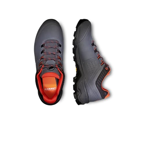 Image of Mammut Men's Mercury IV Low GTX Hiking Shoes, Titanium-Hot Red, Vibram Sole, 3D Memo Foam, Day Hike Comfort