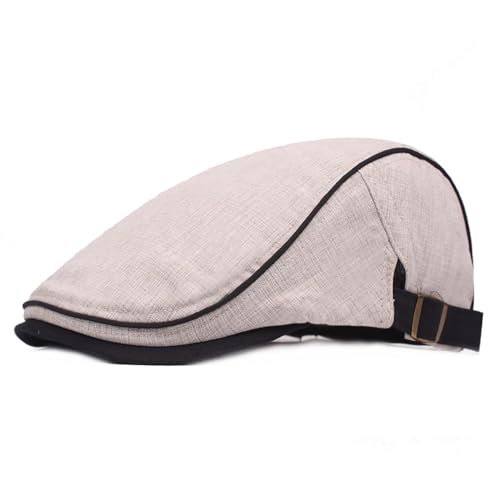 HNJKJEU Casquette Beret Homme Plate Reglable Vintage Ivy Chapeau Printemps Automne (#0237)