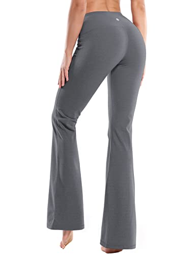 Image of BUBBLELIME 29 inch /31 inch /33 inch /35 inch /37 inch 3 Styles Women's High Waist Bootcut Yoga Pants Basic /Side Pockets Tummy Control Workout Flared