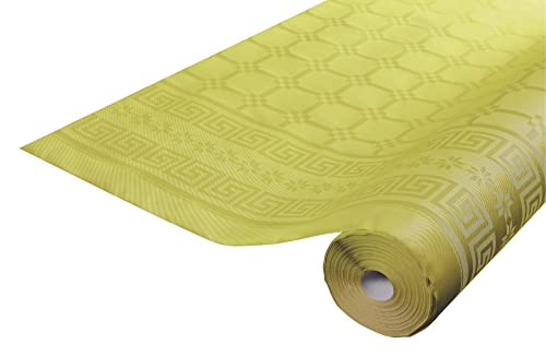 Générique Nappe en Papier damassé Vert anis-Kiwi en Rouleau 1,18 x 25 m