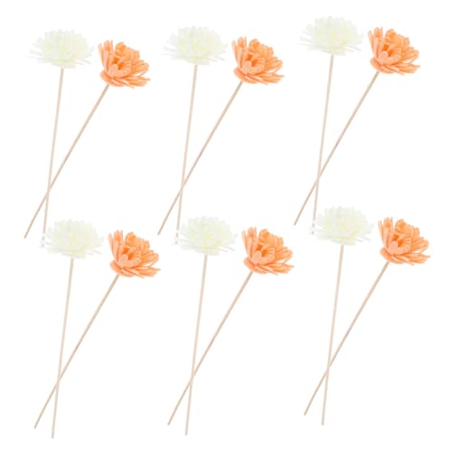 DECOMELODY 12 Piezas Varillas Difusoras de Fragancia con Flores Artificiales Aromatizador de para Hogar Oficina y Baño Difusor de y Decorativo