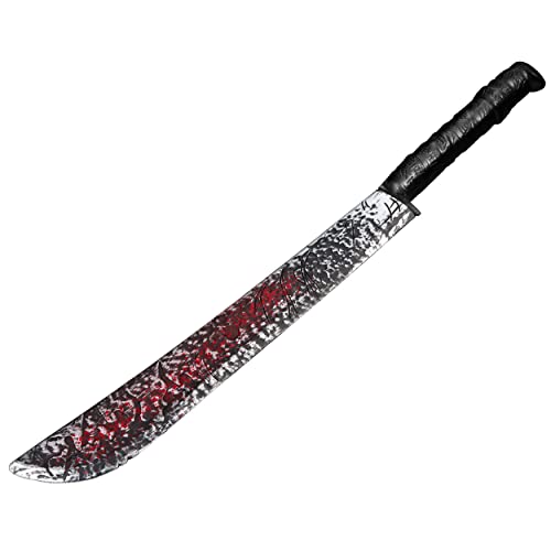 Balinco Costume de machette, sang, décoration d'Halloween, carnaval, accessoires de festival, déguisement de zombie, jouet d'armes