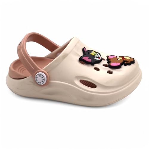 Image of SVAAR x Tom & Jerry Slingback Clog Shoes for Boys & Girls || Indoor & Outdoor Sandals Clogs for Kids with 4 Tom & Jerry Charms