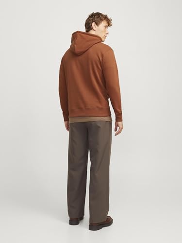 JACK & JONES Herren Kapuzenpullover Gedruckt, Brandy Brown,S – Ansicht 3