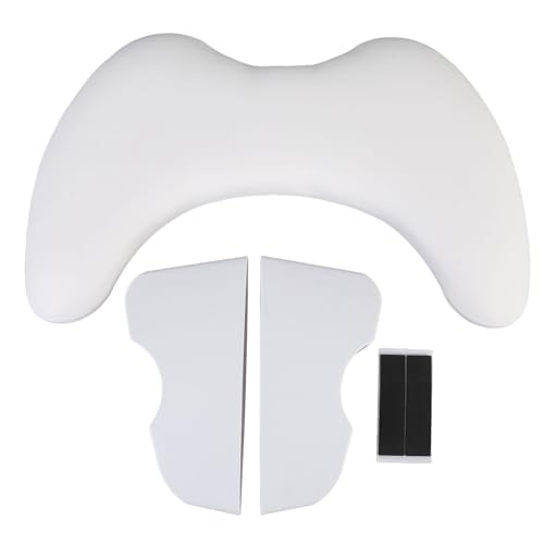 ネイルテックアームレスト取り外し可能なU字型マニキュアハンド枕、PUレザーネイルハンドレスト、掃除と取り付けが簡単、プレミアム素材、人間工学に基づいたデザイン、十分なスペースがあります (白)