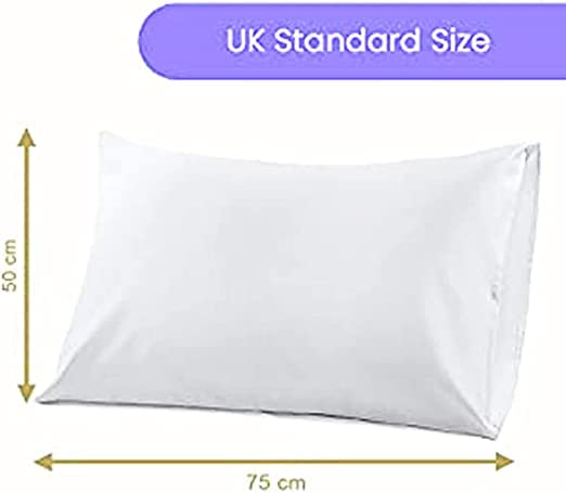 Laam linen Ultra Soft & Durable Pillow Protectors Pack of 2 Envelope 100% Polycotton Pillowcases Plain Pillow Case Cover For Bedroom (White) - Image 4