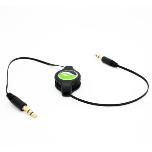 Cable Auxiliar Retráctil 3.5mm Jack Negro miniatura 3