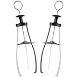 WOFASHPURET 2 Pcs Universal Kitchen Plate Gripper - Stainless Steel Three-Prong Hot Dish Lifter Foldable Anti-Scald Bowl Clip for Microwave and Oven Use Random Color
