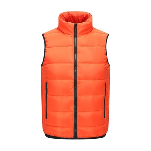 JEShifangjiusu Men's Outdoor Casual Puffer Vest Stand Collar Warm Sleeveless Down Jacket Classic Quilted Coat