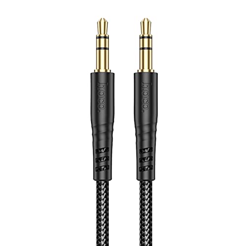 Hoco UPA24 - Smooth AUX Audio Cable 3.5mm To 3.5mm Compatible With Mobile Phones And Tablets Length: 1M - Black