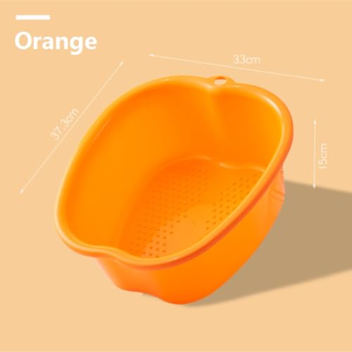 Bañera plástica para spa de pies gran capacidad naranja miniatura 2