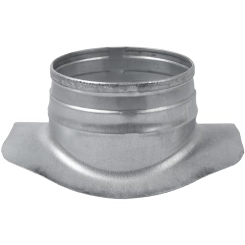 Round Saddle Take Off for 8'' Inch Duct - 4'' Outlet Branch Extension - 90 Degree Splitter - Vent Duct Transition - Round Easy-Fit Galvanized Steel HVAC Takeoff Ducting