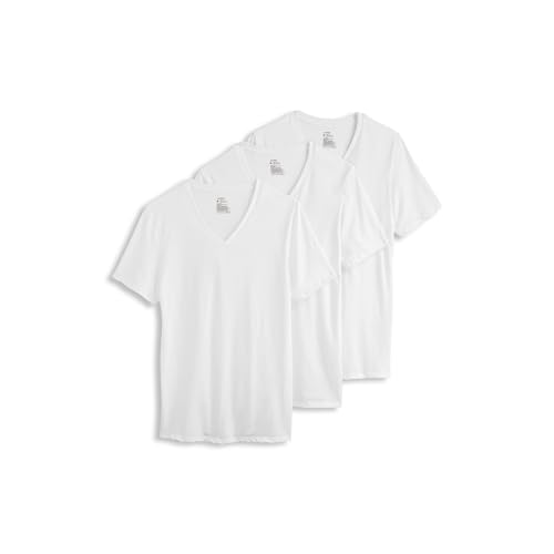 Jockey Men's Undershirt Cotton Stretch V-Neck Undershirt - 3 Pack