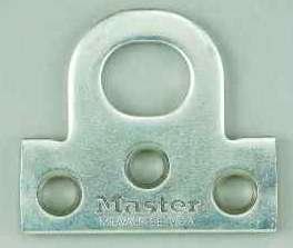Image of Master Lock Conventional Fixed Staple Hasp, 1 inH x 1 inW x 1 1 /2 inL, Zinc Plated Finish 60-1 Each