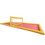 MZGECOLM 33 ft Yellow&Pink Inflatable Volleyball Court for Outdoor Water Sports