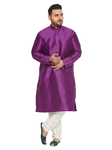 Image of Vastramay Plus Men's Silk Blend Kurta Pyjama Set