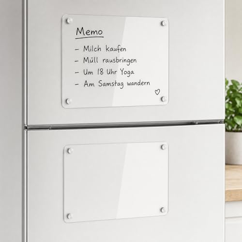 Tableau blanc acrylique effaçable frigo pour ne plus jamais oublier vos listes de courses