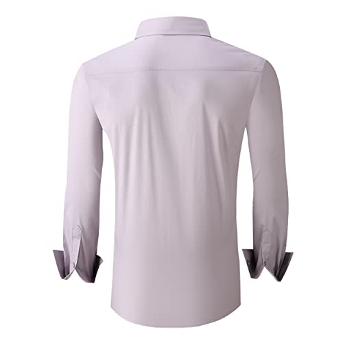 Alex Vando Mens Dress Shirts Regular Fit Long Sleeve Stretch Business Dress Shirts for Men