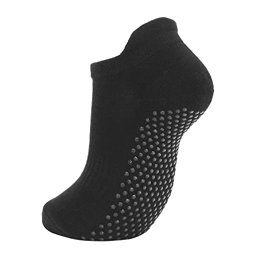 Komorebi Yoga Socks For Women With Grips Non Slip Grip Socks Anti Skid Hospital Socks Slipper Socks For Home,Pilates,Barre A 1 Pair Black One Size #TOP16