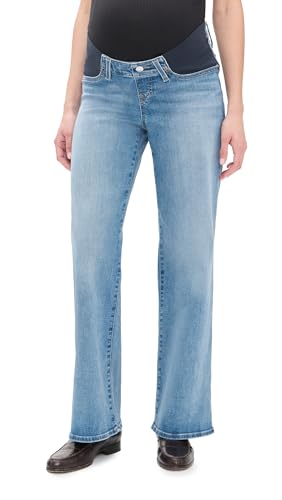 Madewell Women's The Wide Leg Maternity Jeans, Coastal Blue Wash, 26