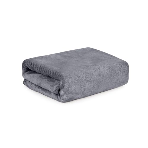 Image of HOUSSE Premium Microfiber Bath Towel - Extra Large 75x150cm Quick Dry Towels for Women Men & Kids | Super Soft Plush 550 GSM | Ultra Absorbent for Home Swimming Sports & Travel (Charcoal Grey)