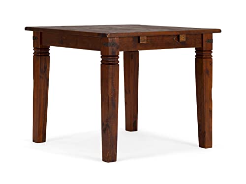 Woodkings Esstisch Catana | Kleiner Küchentisch 90x90 aus Massivholz | Holztisch für Esszimmer & Küche | Rustikaler Tisch mit erweiterbarer Platte