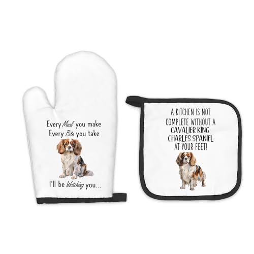 FIicy Cavalier King Charles Spaniel Gifts Dog Oven Mitts