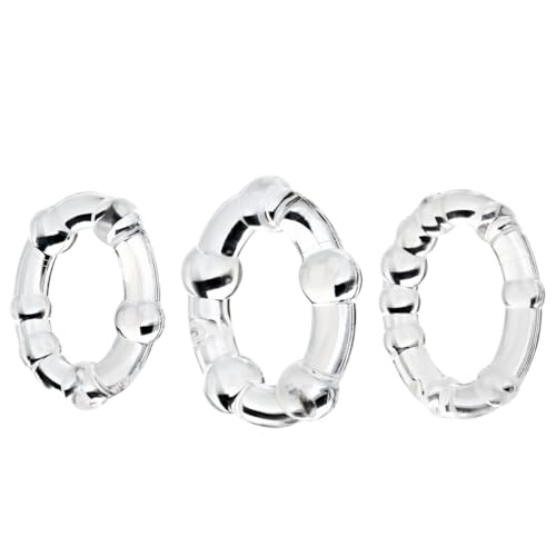 3Pcs Silicone Rings Sets Male Silicone Toys for Couples for Men for Games Erection Longer Harder...