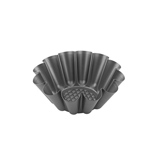 axentia Brotbackform Blume, Karbonstahl, grau
