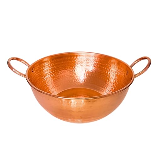 Tacho De Cobre Puro 14 Litros Com Alças de Cobre, Império do Cobre