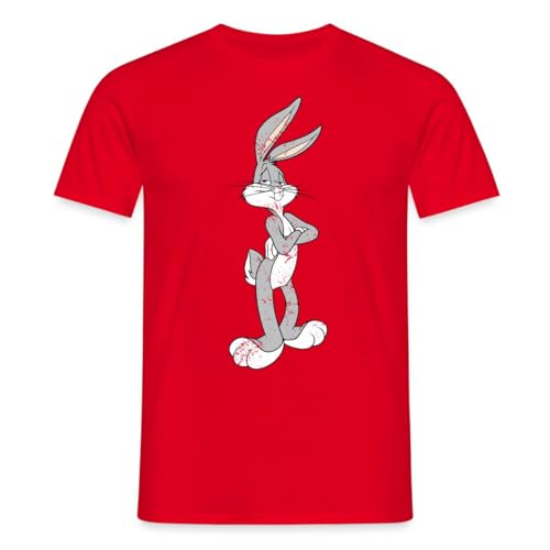 Image of Looney Tunes Bugs Bunny Vintage Men's T-Shirt Red