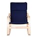 Produktbild Relax Stuhl Komfortable Entspannungsstuhl Birkenholz Relax Sessel Modern Home Büromöbel Dunkelblau