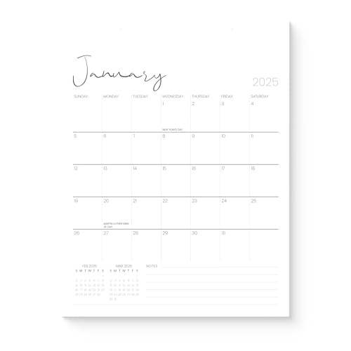 Karto Calendário magnético para geladeira 2025 - vertical 21,6 x 28 cm funciona até junho de 2026 -
