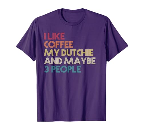 Dutch Shepherd Dog Owner Coffee Lovers Funny Vintage Retro T-Shirt for Men Women