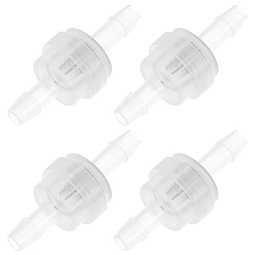 COSMEVIVI 4pcs Water Stop Valve Inline Check Valves 1 Way Water Non Return Valve Non-return Valves Inline One-way Valves Inline Fluids Valves One- Way Valves Rubber Transparent