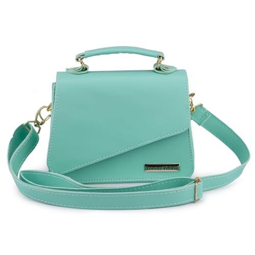 Bolsa Feminina Pequena Transversal Mini Bag Lorena Vitoria (VERDE AGUA)