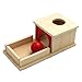 Toddmomy 1Pc Montessori Objekt Permanenz Box mit Tablett Und Ball Vorschule Lernen Montessori Spielzeug für Kleinkinder