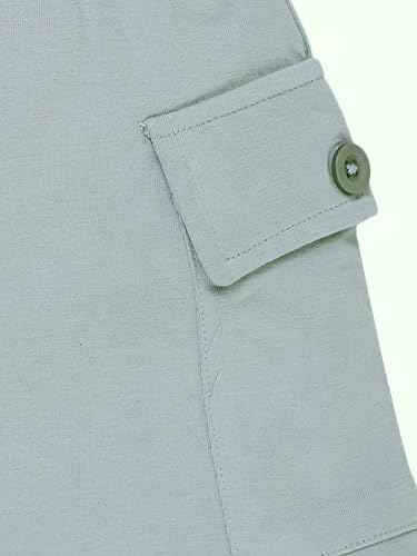 Image of KiddoPanti Boys 100% Cotton Knitted Above Knee Length Basic Cargo Shorts