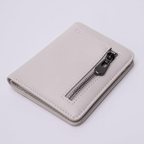 Image of Alldaily Small RFID Wallet for Women Slim Compact Bifold Pocket Ladies Travel Mini Purse (White)