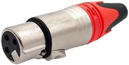 10個 Xlrコネクタ オーディオプラグ マイクプラグ 3ピン スピーカーコネクタ オス&amp;メス カラーマイクコネクタ(オレン