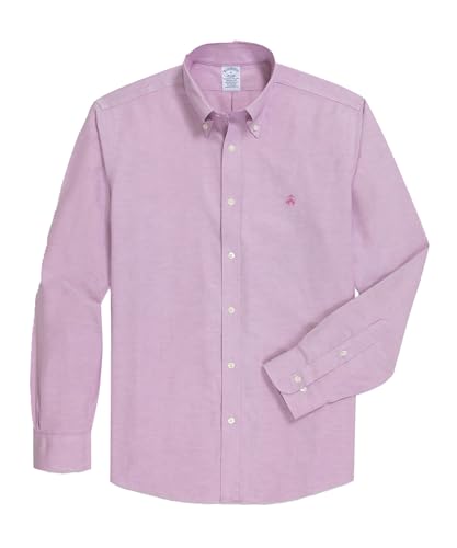 [Brooks Brothers] ブルックスブラザーズ ノンアイロン ストレッチオックスフォード GFロゴ カジュアルシャツ Regular Fit 100217984 パープル M