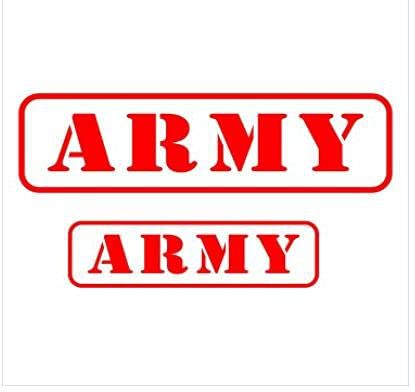 AVSARACHNA Premium Red Colour Army Car and Bike Sticker Decal - Durable, Weatherproof, Easy Application - (10x3) cm - Perfect for Cars, Bikes, Laptops, and More-picture-26