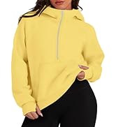TAKEYAL Womens Plus Size Hoodies Oversized Sweatshirts Half Quarter Zip Pullover Long Sleeve Fall...