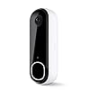 Arlo Video Doorbell 2K | 2nd Gen | Wire-Free/Wired Option, 2-Way Audio, Night Vision, Head to Toe Video View, Integrated Siren | Live Stream | Real Time Notifications |180 Deg Wide View, White